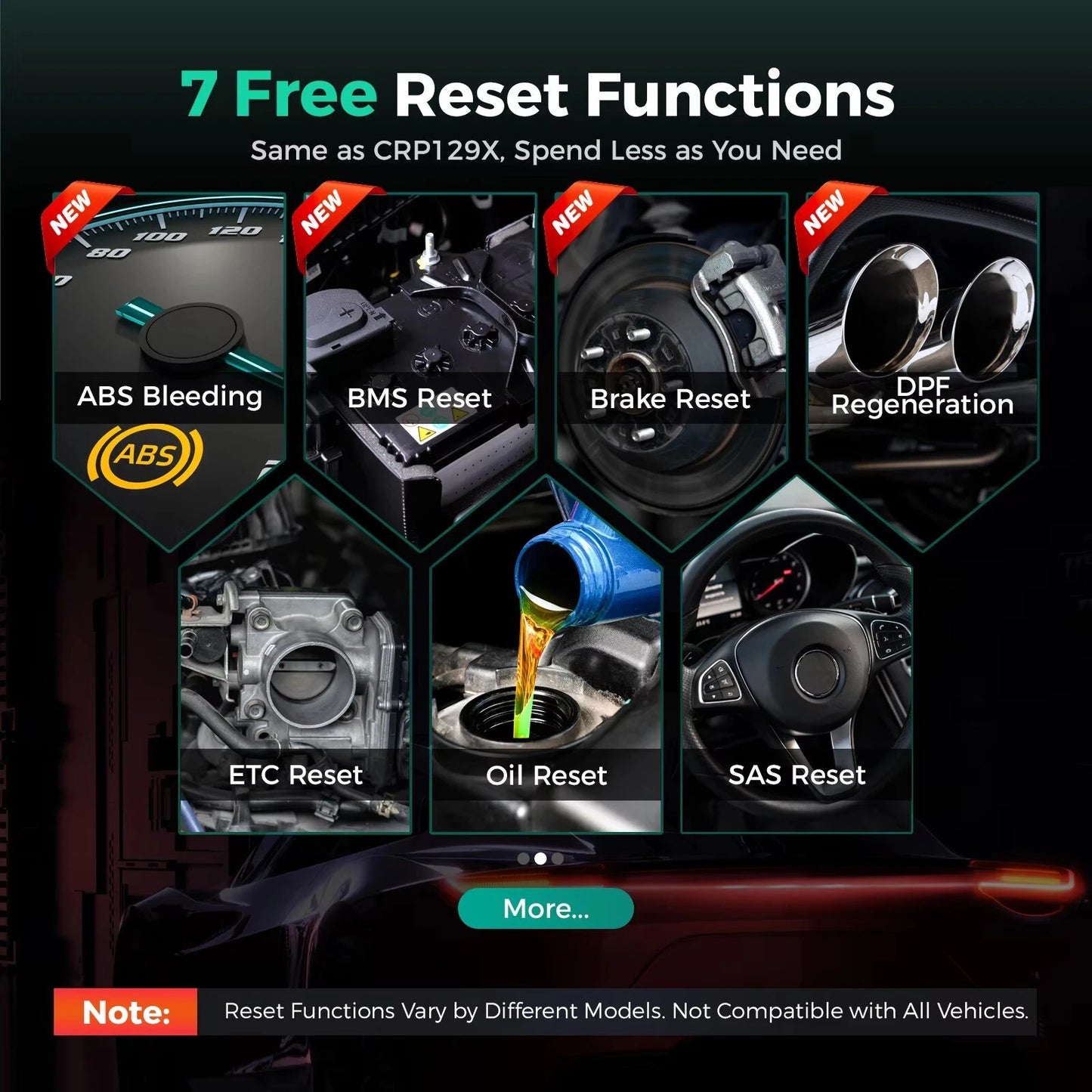 [EU Direct] LAUNCH CRP123X V2.0 Car OBD2 Diagnostic Tools Scanner Oil/SAS Reset Engine ABS Airbag SRS AT Code Reader Automotive Tools Free Update-2024 Global Version