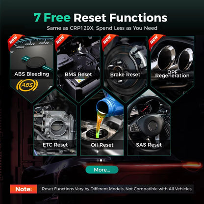 [EU Direct] LAUNCH CRP123X V2.0 Car OBD2 Diagnostic Tools Scanner Oil/SAS Reset Engine ABS Airbag SRS AT Code Reader Automotive Tools Free Update-2024 Global Version