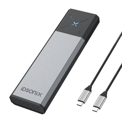 IDSONIX M.2 NVMe SATA Enclosure Dual Protocol USB 3.2 Gen 2 10Gbps 4TB Support UASP Tool-Free Heat Dissipation SSD Case