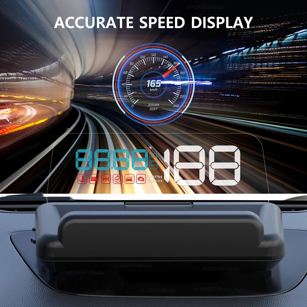 GEYIREN C500 Auto OBD2 HUD Head-Up Display EOBD Windshield Car Speedometer Projector Digital  For All Car
