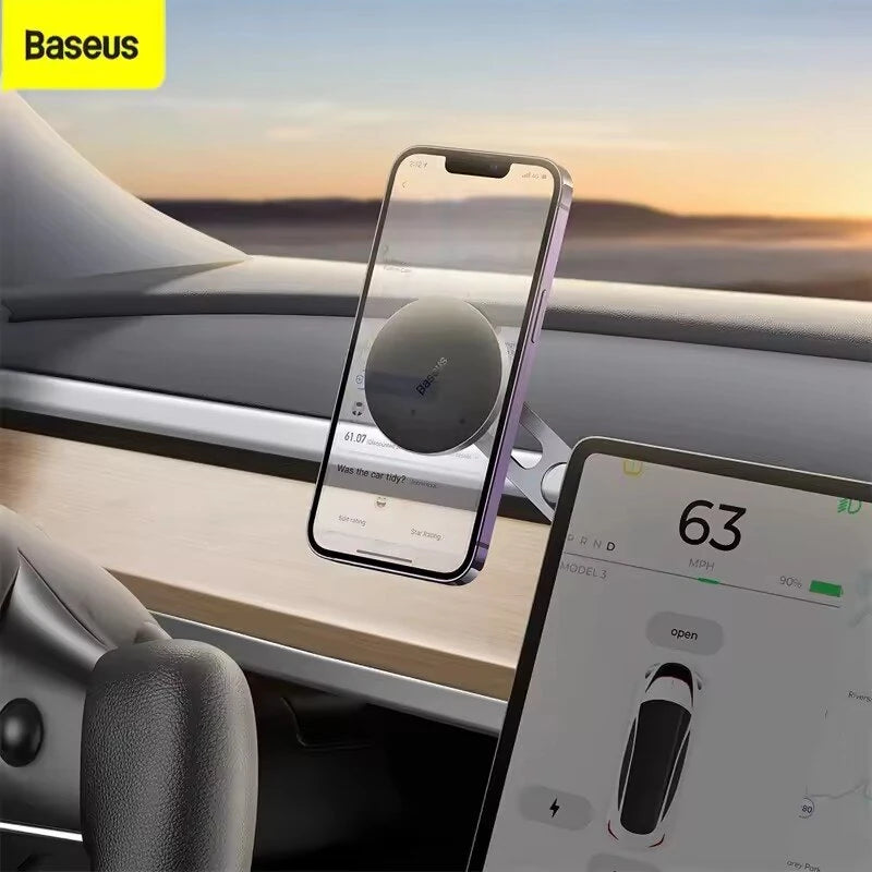 Baseus Magnetic Car Phone Holder modely / 3y Car Central Control Screen Foldable 360 Degree Rotation Metal Car Mount For iPhone 12 13 14 Pro Max