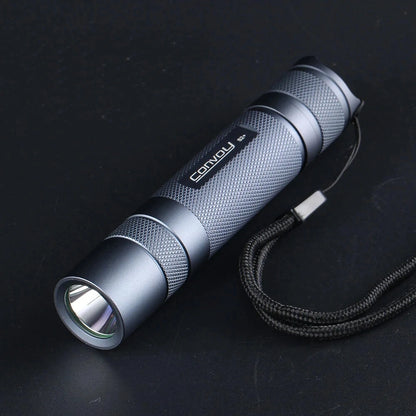 Convoy S2+ with 519A R9080 1240LM/High CRI 12 Groups 18650 Flashlight LED Torch Orange Peel Reflector DTP Copper Plate