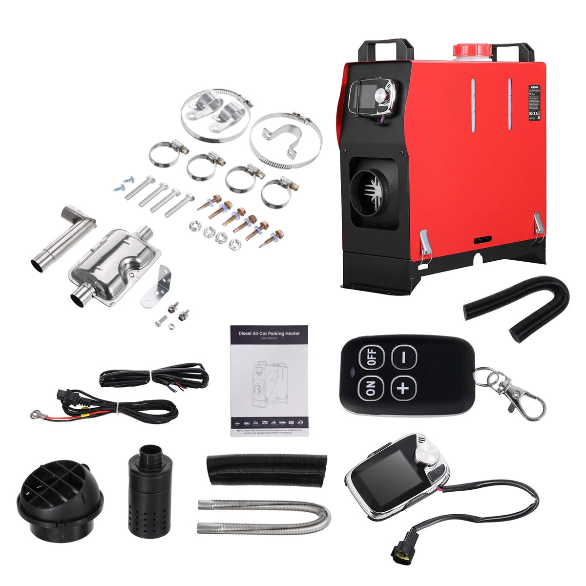 KROAK 5-8KW K-S 12V 24V Diesel Air Heater Thermostat With dapter For Van Trucks RV