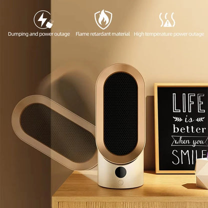 800W Winter Desktop Heater Quick Heating Electric Portable Fan Heater Warm Air Blower Mini Radiator Warmer Machine for Home and Office