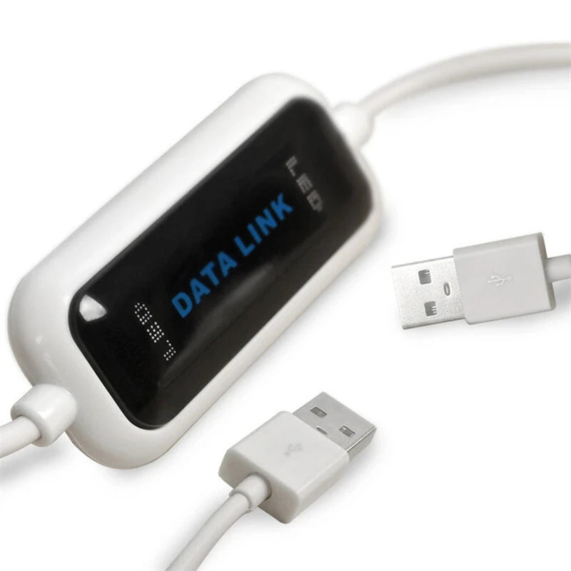 DATALINK YY-DL01 USB-A to USB-A Cable USB2.0 High Speed PC to PC Data Sync File Transfer Bridge Cable Plug and Play for PC Computer Laptop