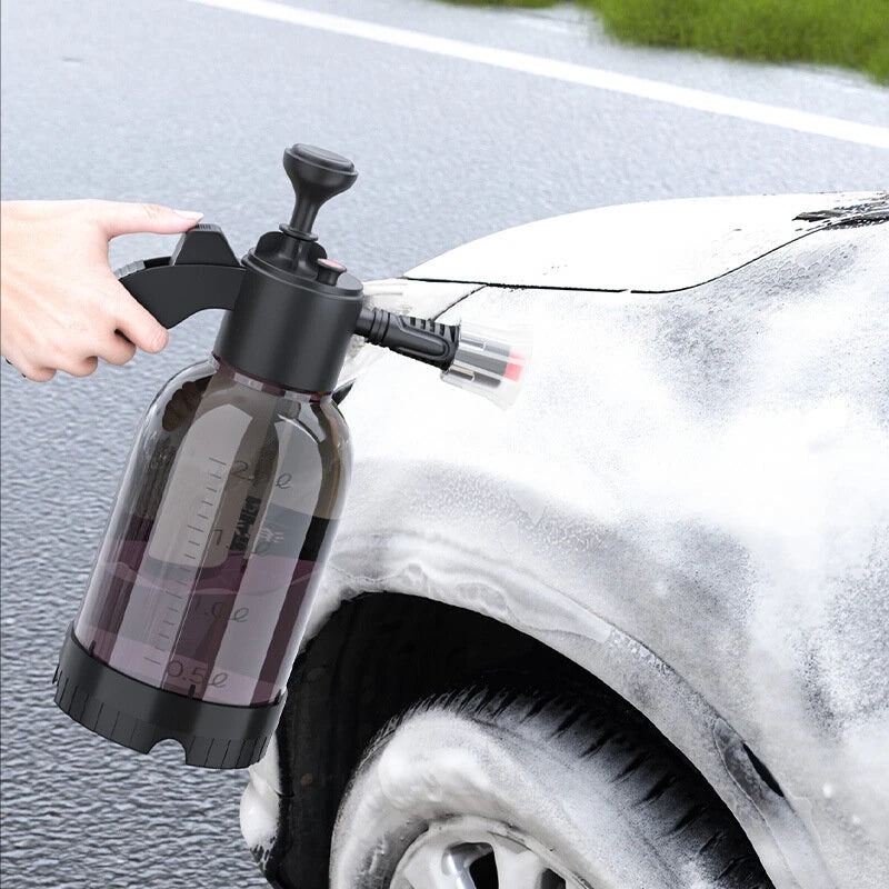 2L Car Washer Handheld High Pressure Foam Car Wash Liquid Spray Bottle Hand Pump Foam Sprayer for Car Window/Body Cleaning