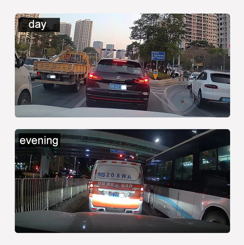 170 HD Dash Cam Dual Lens Smartphone 2K+1080P WiFi  Front and Rear Recording  Parking Monitor