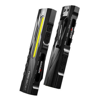 Warsun T9pro 1300LM Ultra-Bright Flashlight EDC Blade Portable Aluminum Alloy Torch with Red Laser & UV Light for Outdoor Lighting