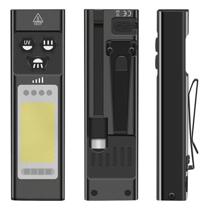 SEEKNITE U7 SST40 1100LM Rechargeable EDC Flashlight With 365nm UV, White LED Combo and RGB Light USB C Rechargeable Portable Pocket Lights Mini Torch with Magnetic Tail Triple Sources for Outdoors Emergency Working