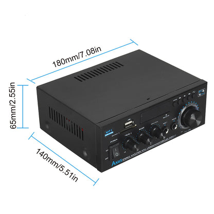 AK45 Power Amplifier bluetooth HiFi Digital Amplifier Max Power 90Wx2 Channel 2.0 Surround Sound AMP Speaker for Home Car