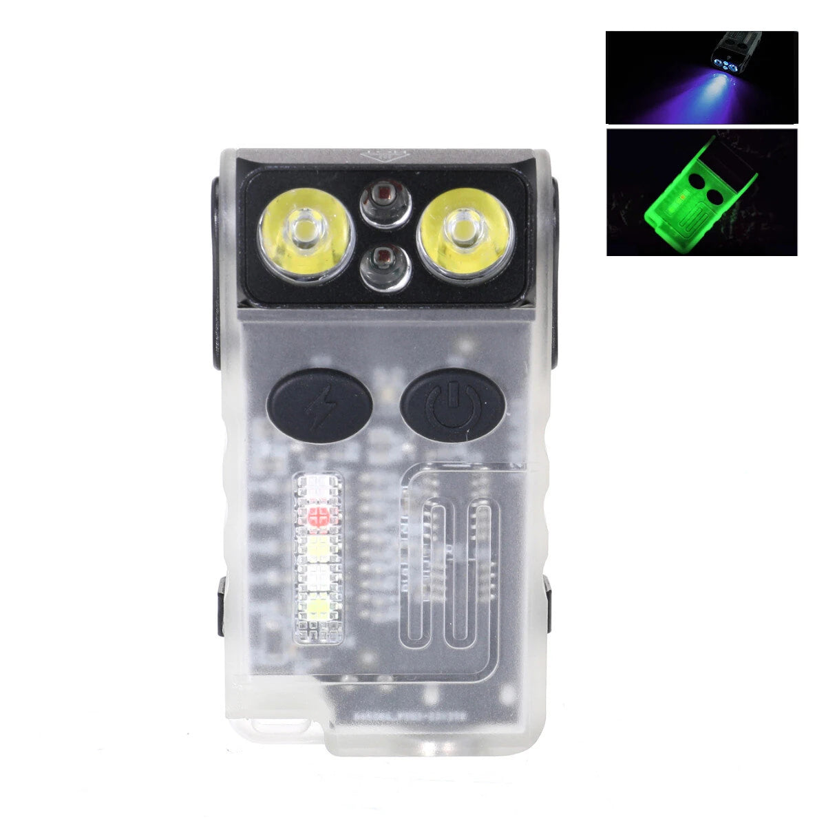 Astrolux E1 1000 Lumens EDC Keychain Flashlight with Sound Alarm RGB Light 1100mAh 180 Rotation Mini Tactical LED Floodlight Type-C USB Fast Chargring IP67 Powerful Work Lamp for Outdoor Protection, Walking, Running, Hiking and Camping