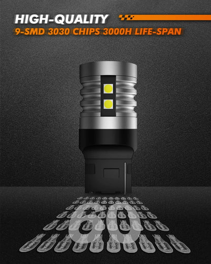 SEALIGHT J1 7440 12V 8.5W 1000LM 3030SMD 6500K White LED License Plate Car Reverse Light Plug And Play