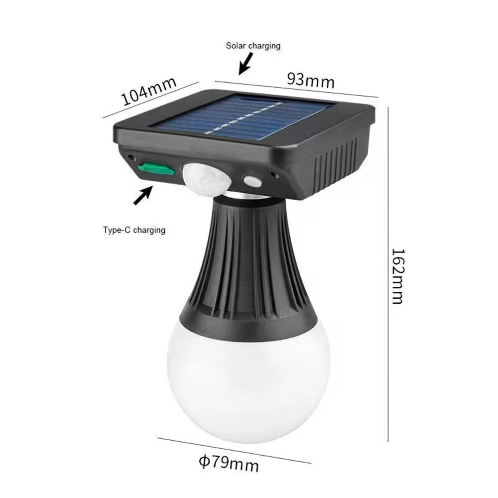 Elfeland Solar Wall Light with Motion Sensor 3 Lighting Modes Type-C Charging IP65 Waterproof for Outdoor Indoor Use Easy Installation