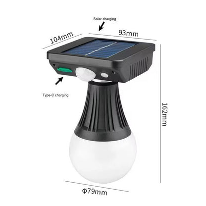 Elfeland Solar Wall Light with Motion Sensor 3 Lighting Modes Type-C Charging IP65 Waterproof for Outdoor Indoor Use Easy Installation