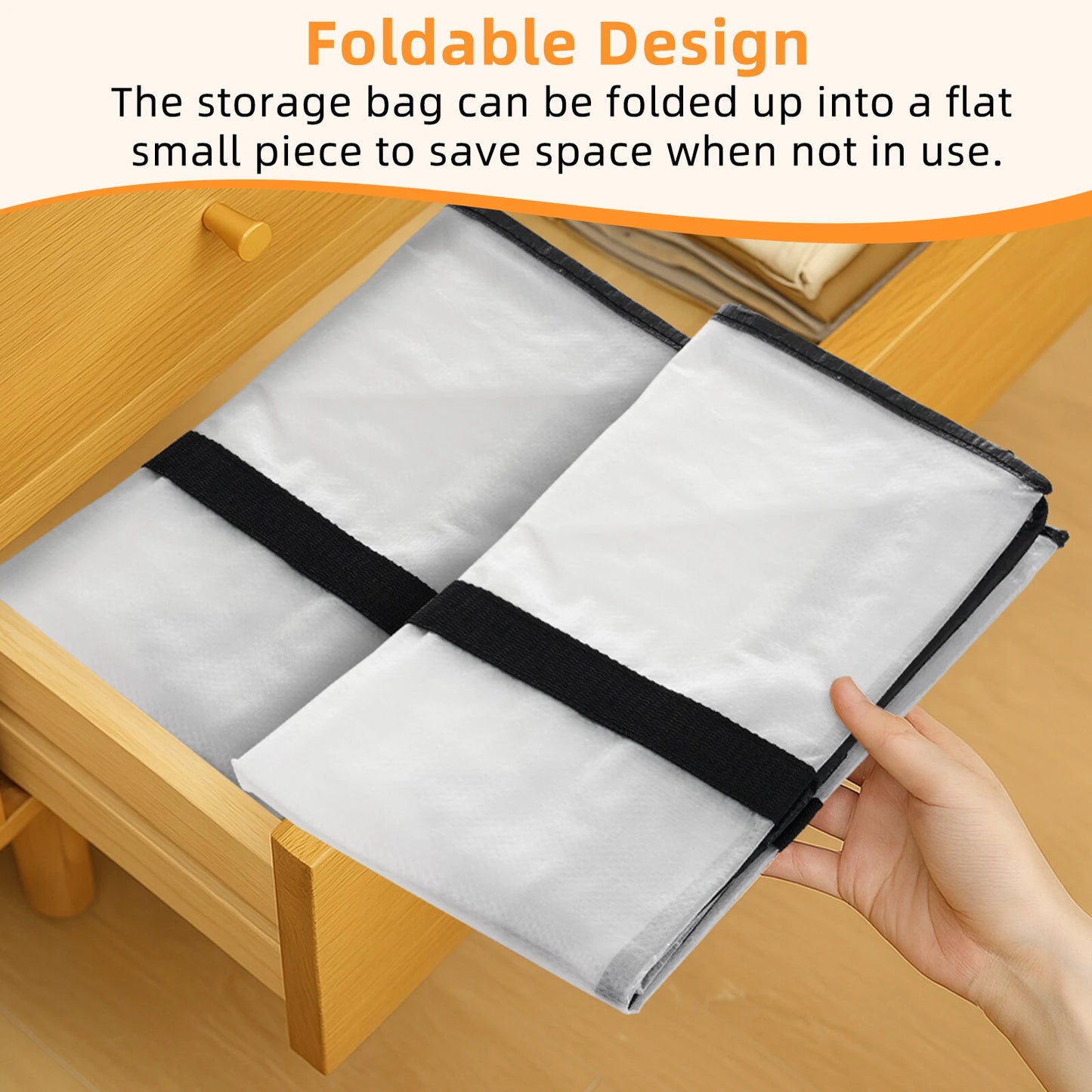 40L 4-Pack Storage Bag Organizer Set Space Saving Foldable Design Includes 38x24x8cm Packaging Lightweight