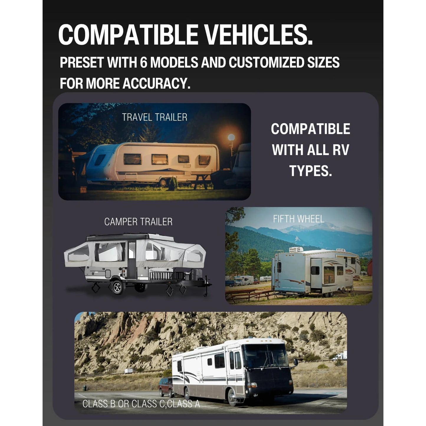 Xparkle Smart RV Leveling System bluetooth Wireless Control RVS01 Real-Time Precise Leveling Measurements Advanced Wireless Camper Leveler