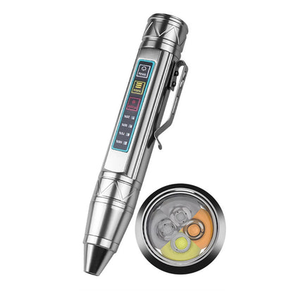 Bikight 4 LED Light Sources Pen Shape Flashlight 365nm+395nm+Yellow+White USB Rechargeable Money Pet Urine Ore Cat Fluorescent Marker Check UV Light Camping Light Inspection Light