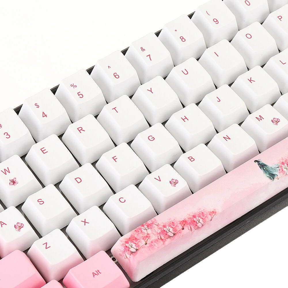 72 Keys Young Girl PBT Keycap Set OEM Profile Sublimation Custom Keycaps for Mechanical Keyboards