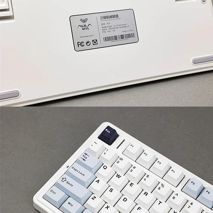 AULA F75 80 Keys Tri-mode Customized Mechanical Gaming Keyboard Hot Swappable RGB BT/2.4G/Type-C 75% Layout Wireless Gaming Keyboard Gasket Structure