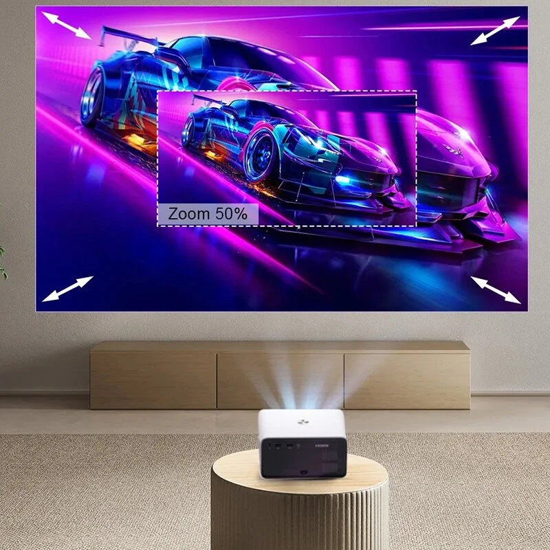 ThundeaL TD85W Portable Full HD 1080P Android 12 Projector 14000 Lumens WiFi 6 & bluetooth-Compatible Auto Focus Keystone Correction Home Theater Built-in 5W Speaker Mini Smart Projector