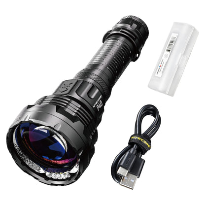 Nitecore P40 Long-Range LEP Flashlight 2000 Lumens 3171 Yards Beam Distance USB-C Rechargeable Spotlight & Floodlight Waterproof Tactical Flashlight for Search & Rescue, Outdoor, Camping
