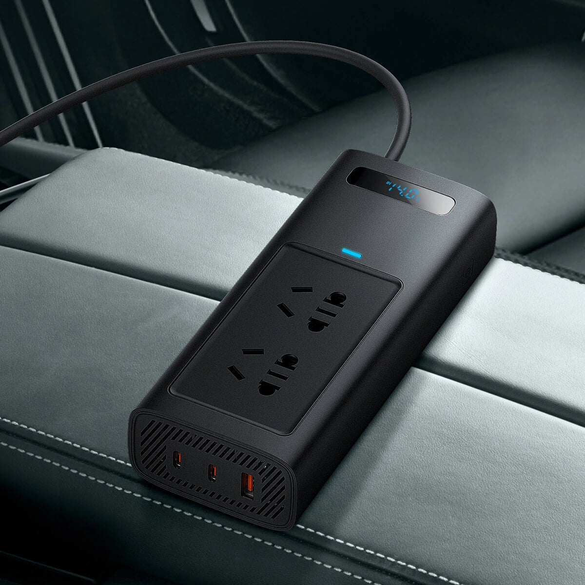 Baseus 150W Car Inverter USB Type C 30W DC12V to AC 220V 110V Auto Power Inversor Fast Charger For Car Power Adapter