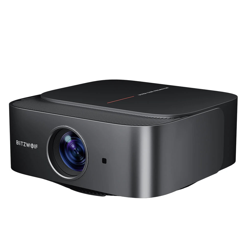 Blitzwolf V10 3" LCD Projector 120-Inch Screen Wireless Cast Screen 5G-WIFI Dual Bluetooth5.1 Electric Focus UP&Down Keystone Correction Home Theater Outdoor Movie Lights Outdoor