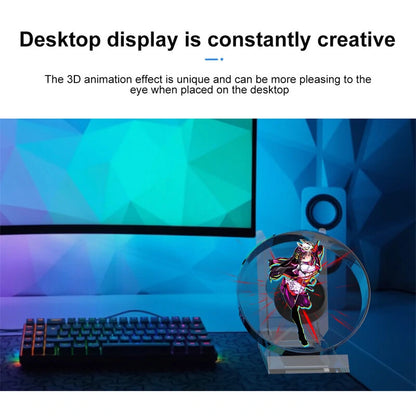 3D Fan Hologram Projector Remote Display Support Images and Video for Placing on Desks, Restaurants, Homes, Etc. to Increase the Fun