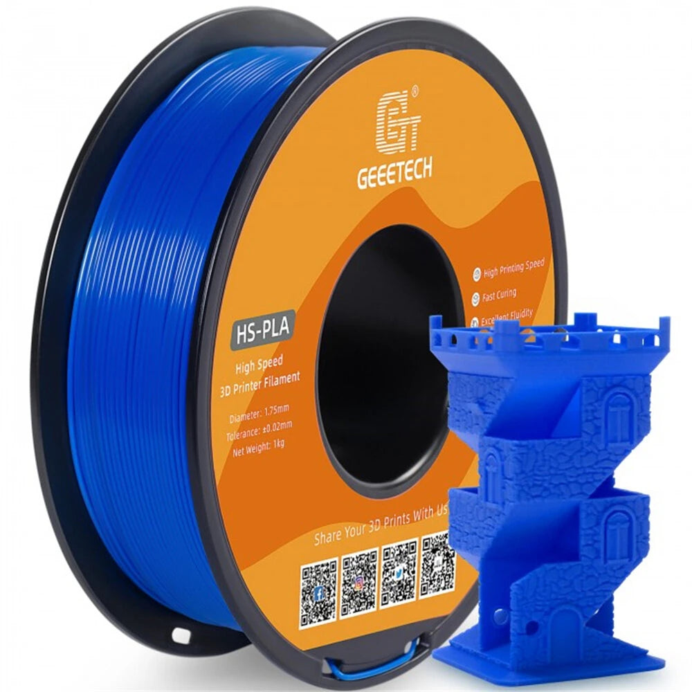 [EU/UK Direct]Geeetech HS-PLA 3D Printer Filament 1.75mm 1kg/roll High Speed High Accuracy No Clog No Bubble Fast Curing Enhanced Printing Quality