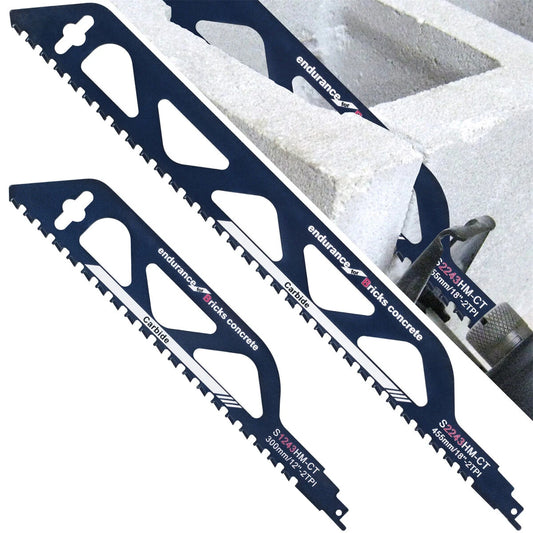 12 Inch 18 Inch Tungsten Carbide Alloy Reciprocating Saw Blade for for Hollow Cement Brick / Porous Concrete / Fiber Cement / Cutting Wood / PVC Tube