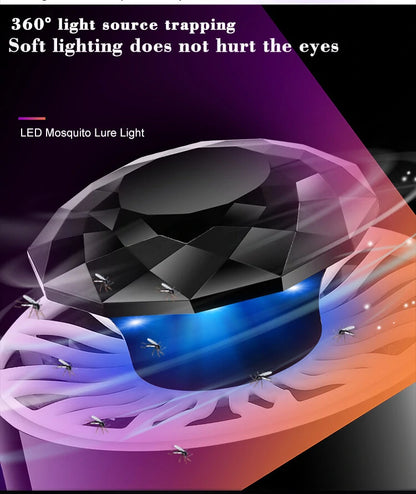 360 LED Portable LED Mosquito Killing Lamp USB Charging Insect Bug Zapper Qiuet Design