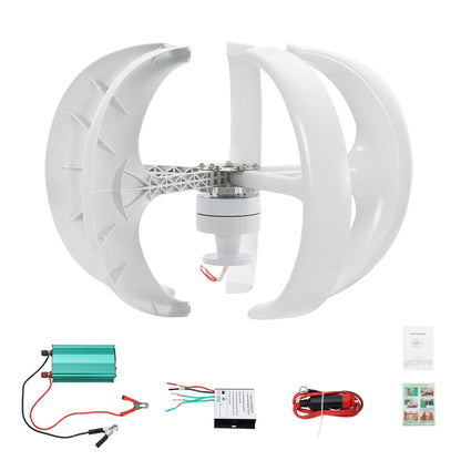 5 Blades Wind Turbine Generator 12V 24V 300W Permanent Magnet with Charge Controller High Energy Utilization Reliable Operation