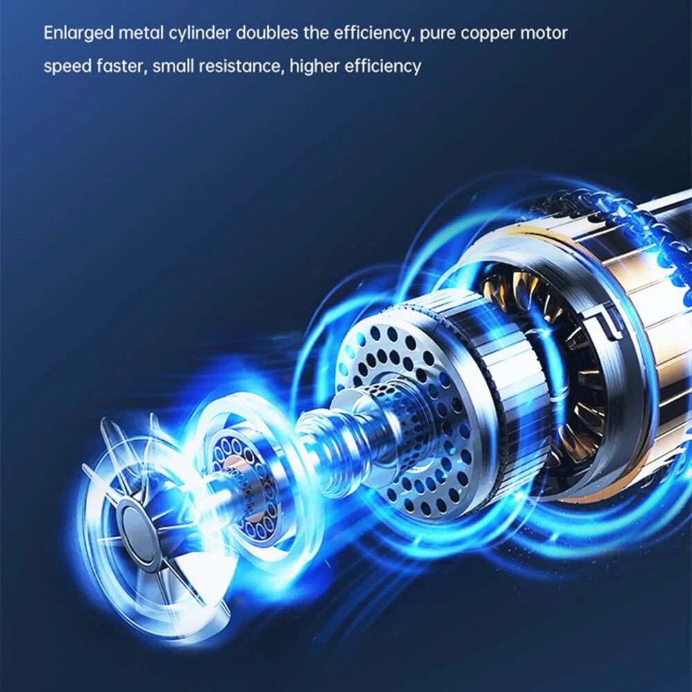 80W Car Tire Inflator Portable Air Compressor 150 PSI Electric Tire Inflator Cordless Tire Pump with Digital LED Display Emergency Light