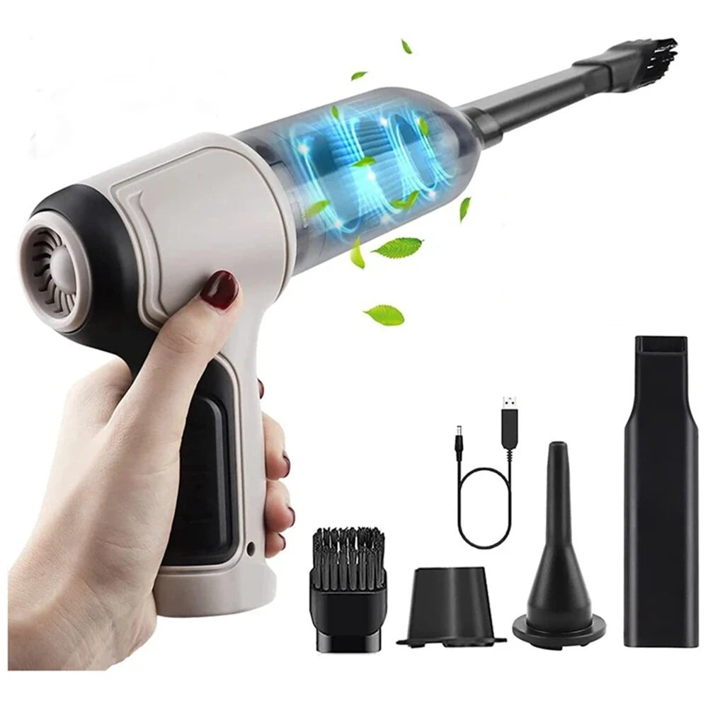 Handheld Vacuum Cleaner 120W 9000Pa Suction 40mins Working Time Portable Car Vacuum Cleaner with Multiple Nozzles for Car Home Office Cleaning