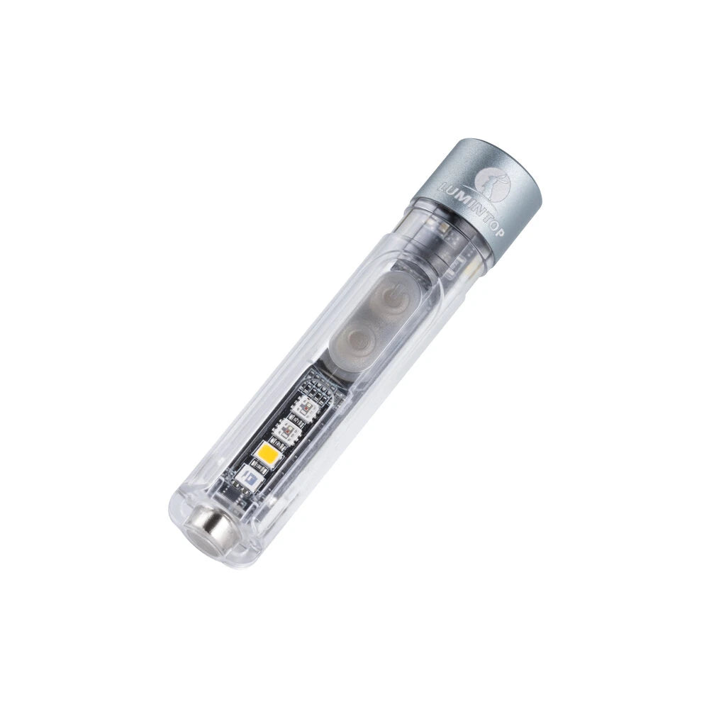 Lumintop Black Cat 400LM 90M LED Keychain Flashlight with Magnetic Base USB Rechargeable Super Bright Portable Mini Torch for Camping and Outdoor Activities