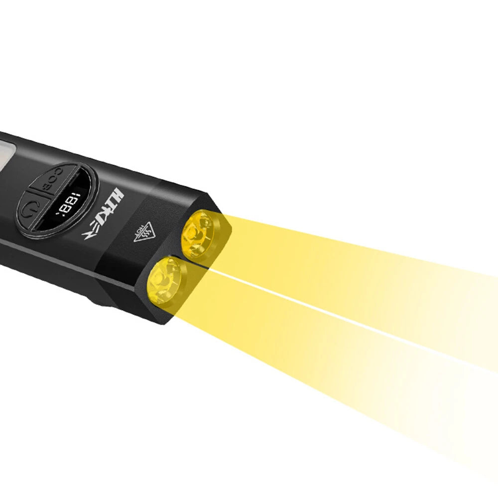 600LM Portable Flashlight UV Light 8 Lighting Modes Built In 1000mAh Battery Rechargeable Magnetic With Clip Emergency Torch Clip Pocket Light