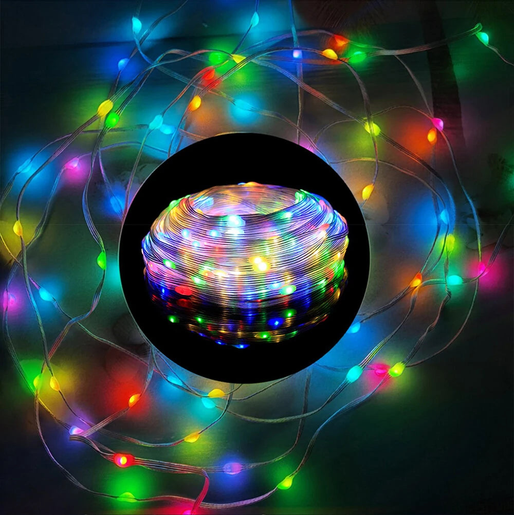 RSH 10m 100LED Smart LED String Lights Music Sync APP/Remote Control IP65 Waterproof for Christmas Tree Decor Holiday Decoration