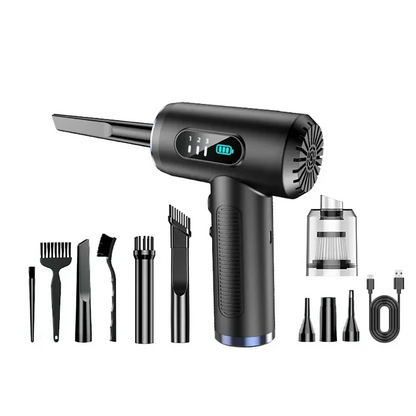 Handheld Portable Digital Dust Blower 50000rpm Blowing And Suction Integrated Air Pumping Vacuum Cordless Dust Blower with LED Light