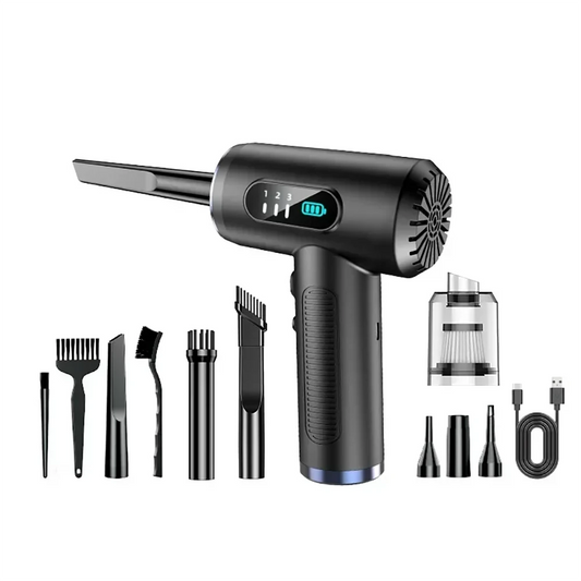 Handheld Portable Digital Dust Blower 50000rpm Blowing And Suction Integrated Air Pumping Vacuum Cordless Dust Blower with LED Light