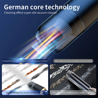 Handheld Vacuum Cleaner P9 Car Vacuum Cleaner 6000mah Wireless Mini Portable Household Multi-Functional with Flashlight, USB Rechargeable Vacuum Cleaner