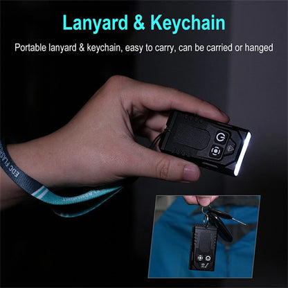 SEEKNITE EV15S 1000LM EDC Keychain Flashlight With 365nm UV Light Colored Sidelight Type-C Charging Super Bright Mini LED Torch Clip-on Light RGB Lamp Pocket Lantern