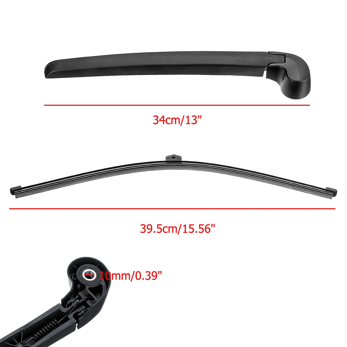 13Inch Auto Rear Windscreen Wiper Arm Blade For Audi A3 8P 8V A4 B6 B7 Q5