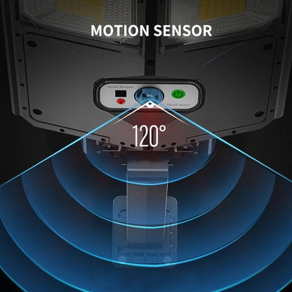 504LED Motion Sensor Solar Street Light Outdoor Home Garden Light Super Bright Waterproof Remote Control Human Body Induction 3 Lighting Mode