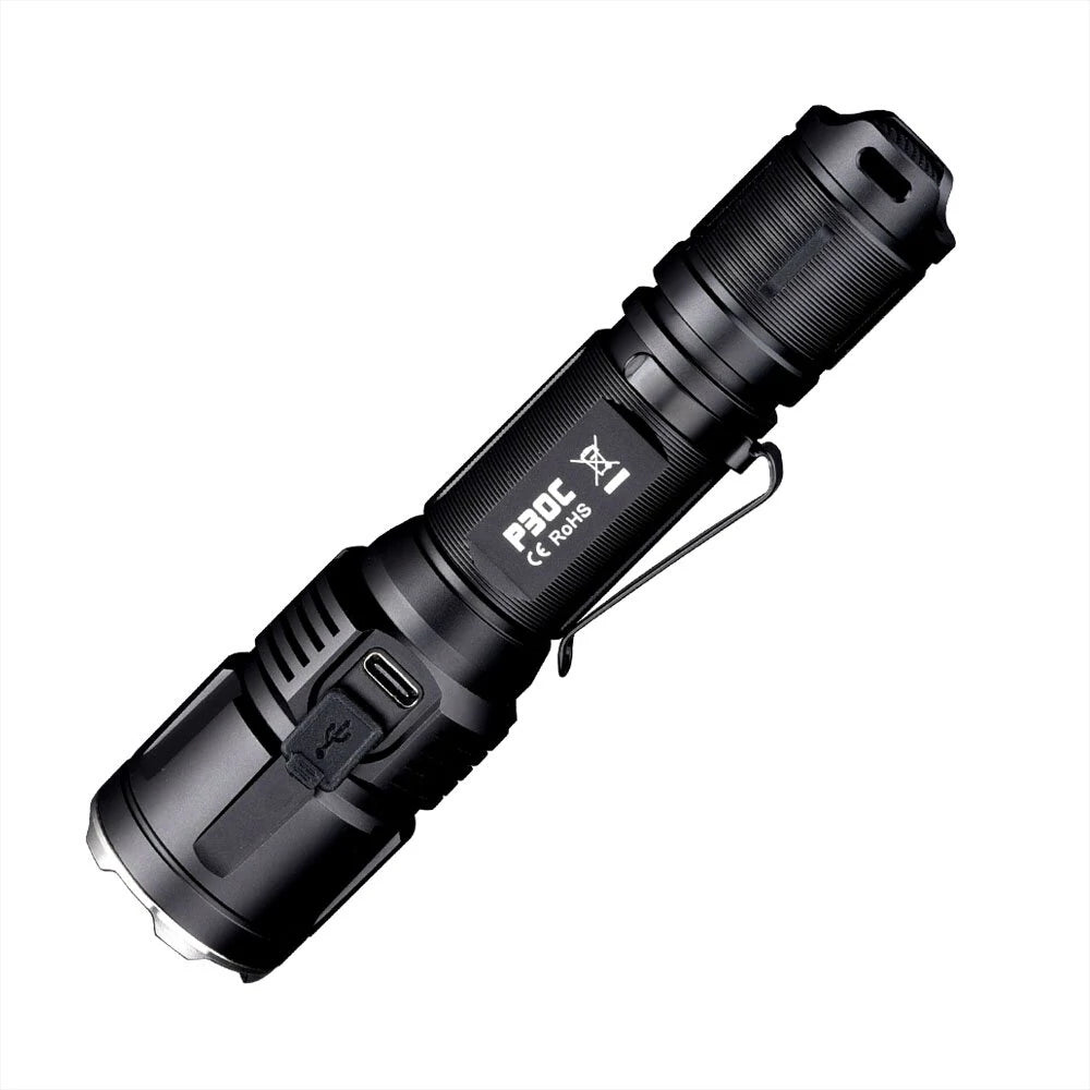 Fitorch P30C High Performance Flashlight 1600 Lumens USB Type-C Rechargeable 18650 Battery Compact Tactical Flashlight