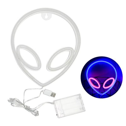 LED Halloween Neon Signs Atmosphere Lamp IP42 Waterproof 22x19.5cm Blue Pink Yellow Decor for Home Office Shop