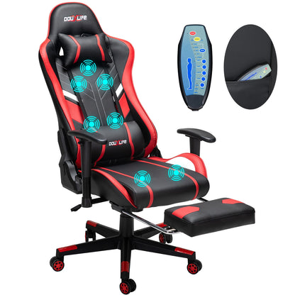 Douxlife GC-RC03 Series Gaming Chair with 7 Point Massage Ergonomic High Back Design Lumbar Relax New Customized PU Massage Computer Office Chairs 2025