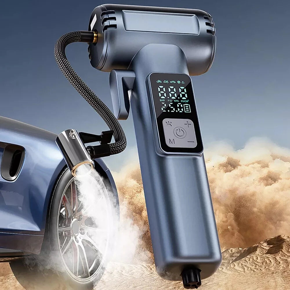 150 PSI Portable Car Inflator Pump Cordless Car Air Pump Electric High Pressure Tire Inflator Built-in Pressure Gauge