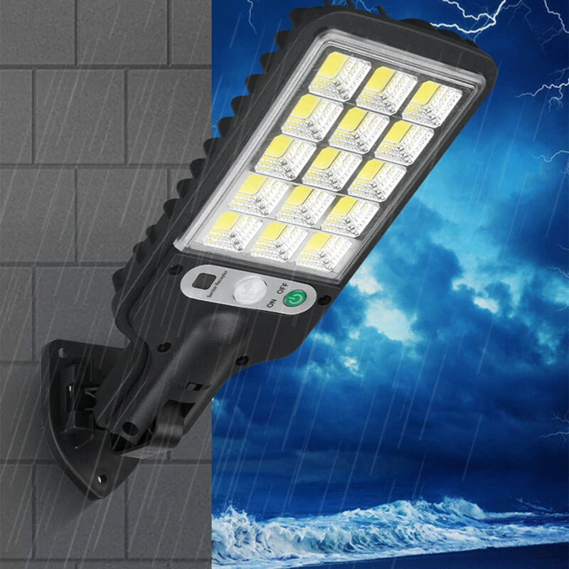 Outdoor LED Solar Street Light Human Sensing Garden Wall Light Waterproof With Remote Control Garden Dew Lamp