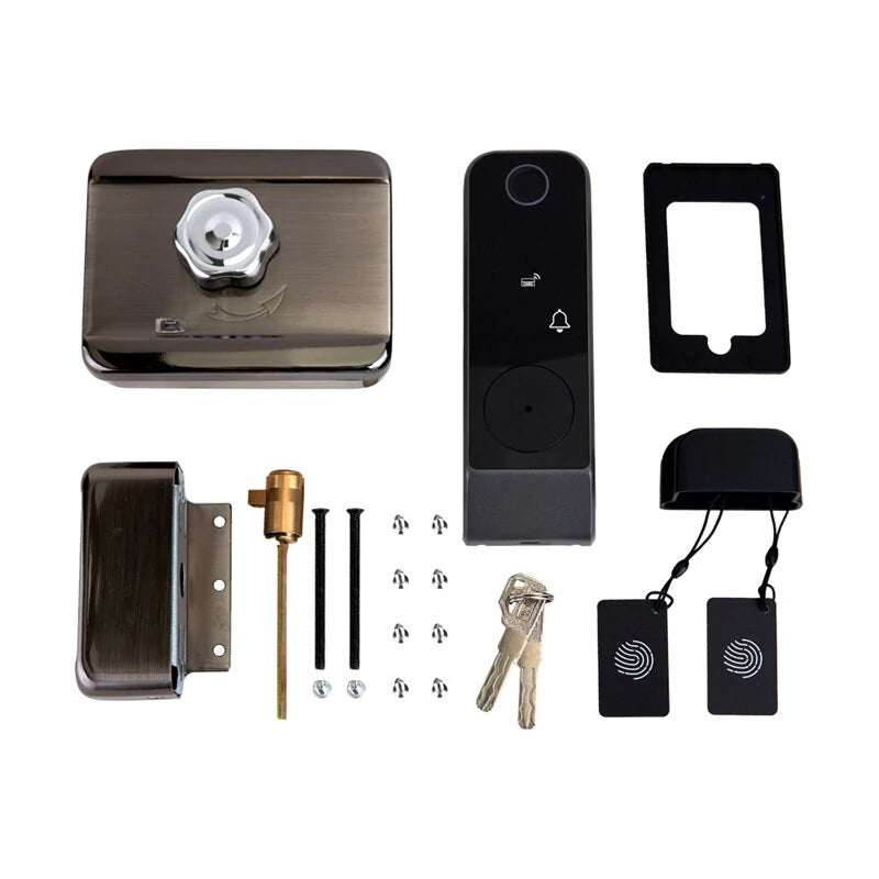 WAFU WF-014 Tuya Smart WiFi Keyless Entry Door Lock Anti-theft Biometric Fingerprint Password Key APP Remote Control Electronic Lock