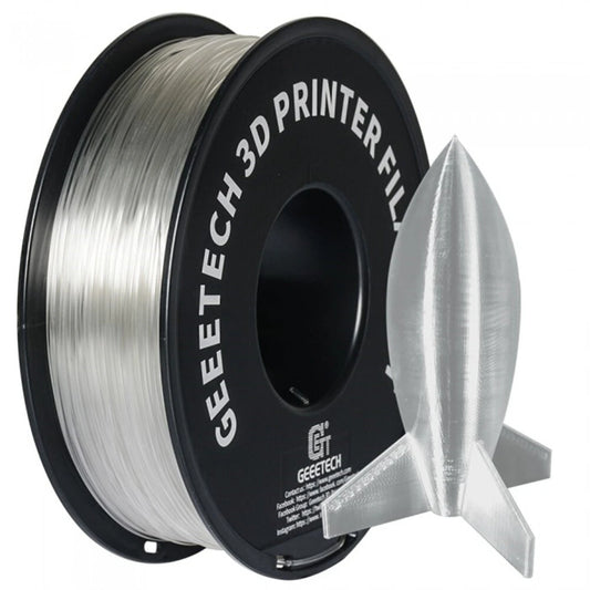 Geeetech PLA Transparent 3D Printer Filament 1.75mm 5kg/10kg High Precision Dimensional Accuracy Clog Free Bubble Free Eco Friendly Vacuum Packaging